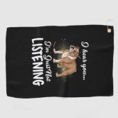 犬の贈り物|英語のブルドッグ聞こえな聞い ゴルフタオル (横)