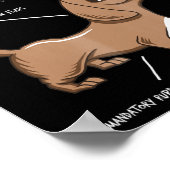 犬の贈り物 |解剖学ダシュントおもしろいウィーナー ポスター (角)