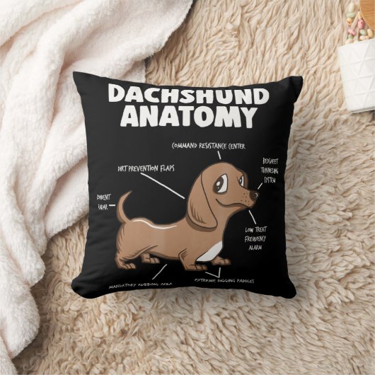 犬の贈り物|解剖学ダックシュントおもしろいウィーナー クッション (ブランケット)