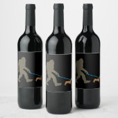 犬の贈り物 | Bigfoot歩くダシュント ワインラベル (ボトル)