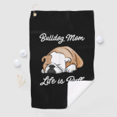 犬の贈り物 | Bulldog Mom Life Is Ruff ゴルフタオル (インサイチュ)