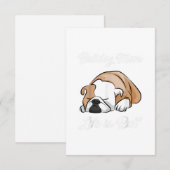 犬の贈り物 | Bulldog Mom Life Is Ruff 出欠カード (正面/裏面)