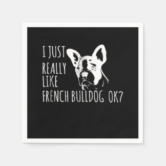 犬の贈り物 | Bulldog Okが本当にフランスの好き スタンダードカクテルナプキン