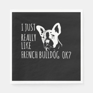 犬の贈り物 | Bulldog Okが本当にフランスの好き スタンダードランチョンナプキン