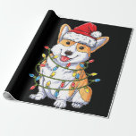 犬の贈り物 | Corgi Santa Christmas Tree Lightsクリスマス ラッピングペーパー<br><div class="desc">犬の贈り物 | Corgi Santa Christmas Tree Lightsクリスマス</div>
