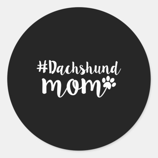 犬の贈り物 | Dachshund Momウィーナー犬のギフト女性 ラウンドシール (正面)