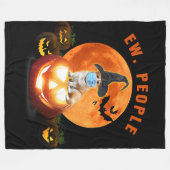 犬の贈り物 | New People Corgi仮面ハロウィーンを着る フリースブランケット (正面(横))