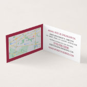 犬の赤い毛布、ペットの養子詳細 名刺 (内部)