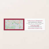 犬の赤い毛布、ペットの養子詳細 名刺 (内部フラット)