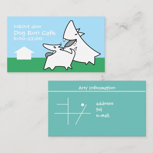 犬の走カフェ 名刺 (正面/裏面)