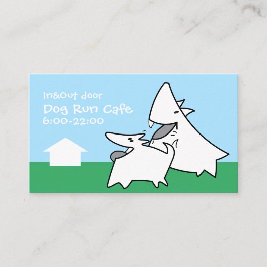犬の走カフェ 名刺 (正面)