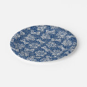 犬の足とボーンズフェイクレースアートプリント ペーパープレート (アングル)