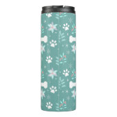 犬の足と休日のボーンパターン タンブラー (裏面)