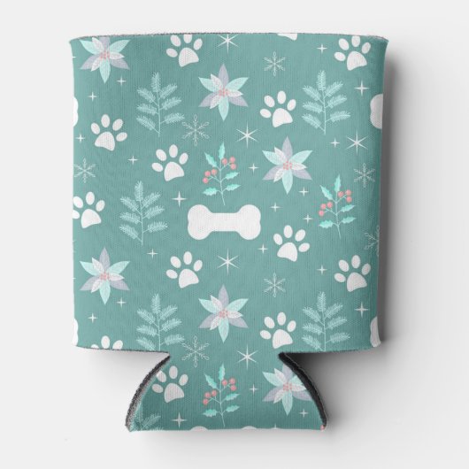 犬の足と休日のボーンパターン 缶クーラー (正面)