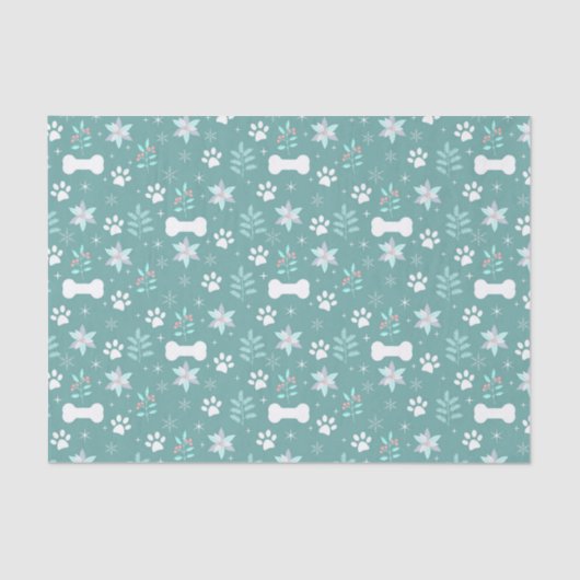 犬の足と休日のボーンパターン 薄葉紙 (正面)