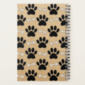 犬の足と骨のパターン プランナー手帳 (裏面)
