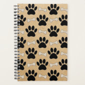 犬の足と骨のパターン プランナー手帳 (正面)