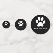 犬の足のカスタムの文字 コンフェッティ (裏面)