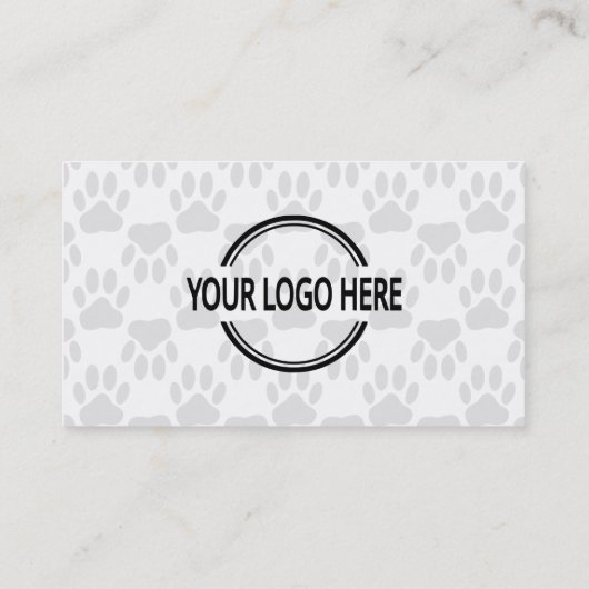 犬の足のカスタムロゴ 名刺 (裏面)
