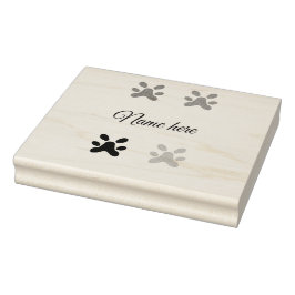 犬の足のカラフルペット追加の名前文字動物の足 ラバースタンプ