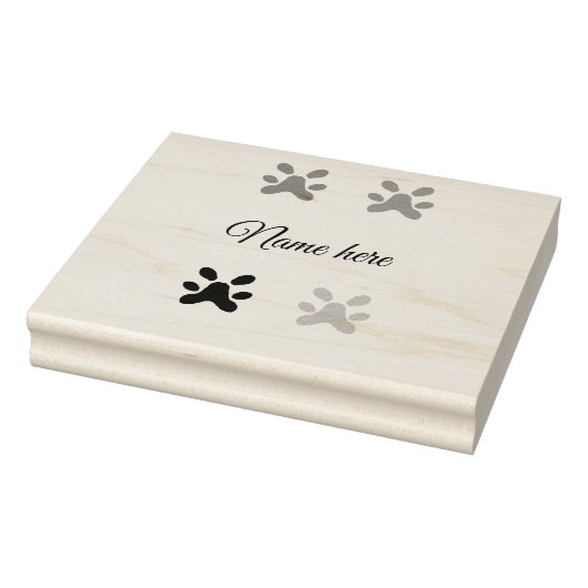 犬の足のカラフルペット追加の名前文字動物の足 ラバースタンプ (スタンプ)