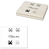 犬の足のカラフルペット追加の名前文字動物の足 ラバースタンプ (押印)