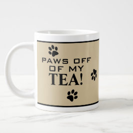 犬の足のタイポグラフィー 紅茶愛好家のためのカスタムスペシャリティ ジャンボコーヒーマグカップ