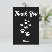 犬の足のトラックカスタムの白黒 サンキューカード (スタンド正面)