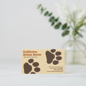 犬の足のトラック |動物愛好家 |ペットケアサービス 名刺 (スタンド正面)