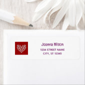 犬の足のハートかわいいアモダンドレスコンテンポラリー ラベル (インサイチュ)