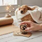 犬の足のハートシルエットゴムスタンプ ラバースタンプ