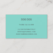 犬の足のパス、ライトブルーアポイントメントカード 名刺 (裏面)