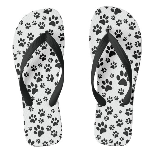 犬の足のパターン ビーチサンダル (フットベッド)