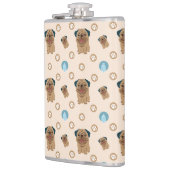 犬の足のパターン フラスク (左)
