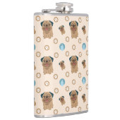犬の足のパターン フラスク (右)