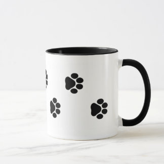 犬の足のプリントのマグ15のoz マグカップ
