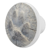 犬の足のプリントの写真のノブ セラミックノブ (右)