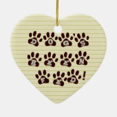 犬の足のプリント2の通用口のハンガーを食べ物を与えて下さい セラミックオーナメント (裏面)