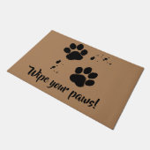 犬の足のプリント: あなたの足を拭いて下さい! ドアマット (アングル)