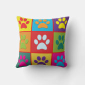 犬の足のプリント クッション (裏面)