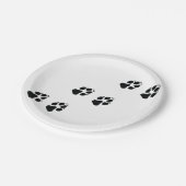 犬の足のプリント ペーパープレート (アングル)