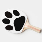 犬の足のプリント 卓球ラケット (横)