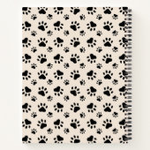 犬の足のベビーシャワー ノートブック (裏面)