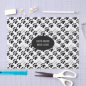 犬の足のミニマル文字とロモダンゴのティッシュペーパー 薄葉紙 (クラフト)