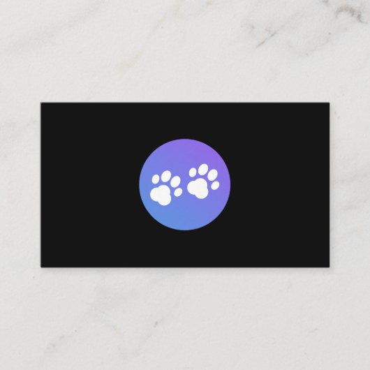 犬の足のロゴ名刺 名刺 (正面)