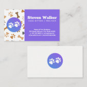 犬の足のロゴ |ボーンとポープリント 名刺 (正面/裏面)