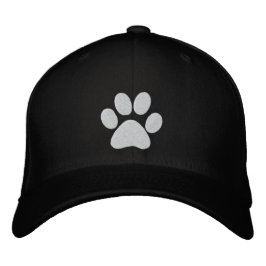 犬の足の刺繍キャップ 刺繍入りキャップ