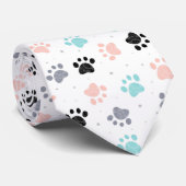 犬の足の印刷パターン ネクタイ (ロール)
