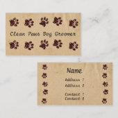 犬の足の名刺 名刺 (正面/裏面)