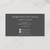 犬の足の名刺 名刺 (裏面)